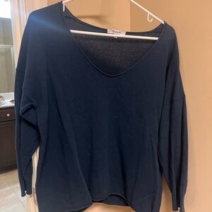 Madewell Deep Blue Knit Top